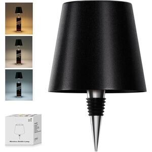 SOUDFX RGB‎ Wireless Bottle Lamp Rechargeable LED Table Light Black NEW